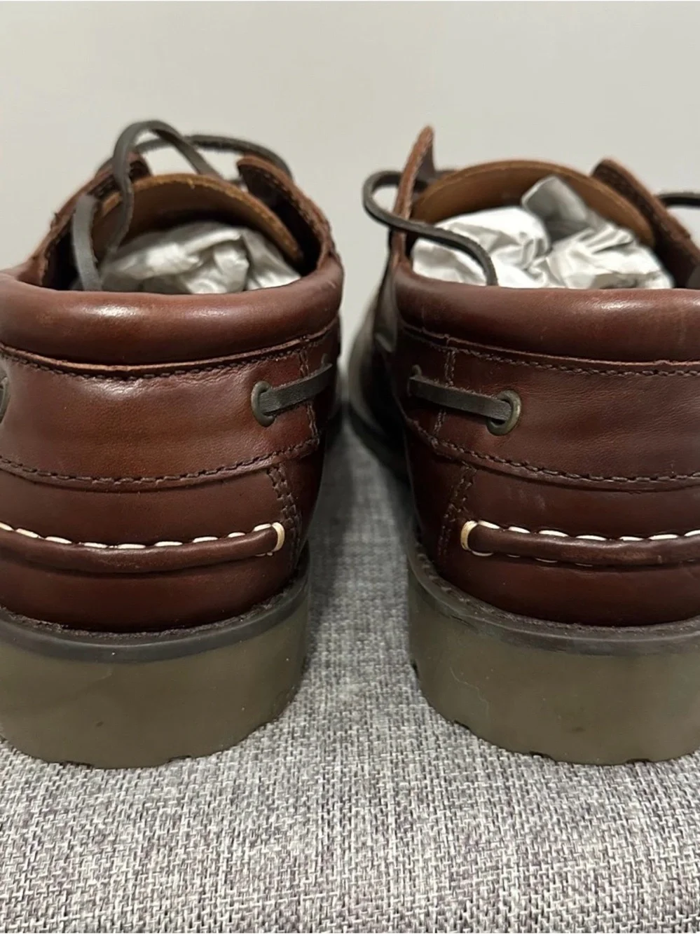 Samuel Windsor Men's Leather Lace-up Boat Deck Shoes Size 10.5